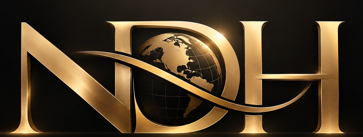 NDH Global gold monogram